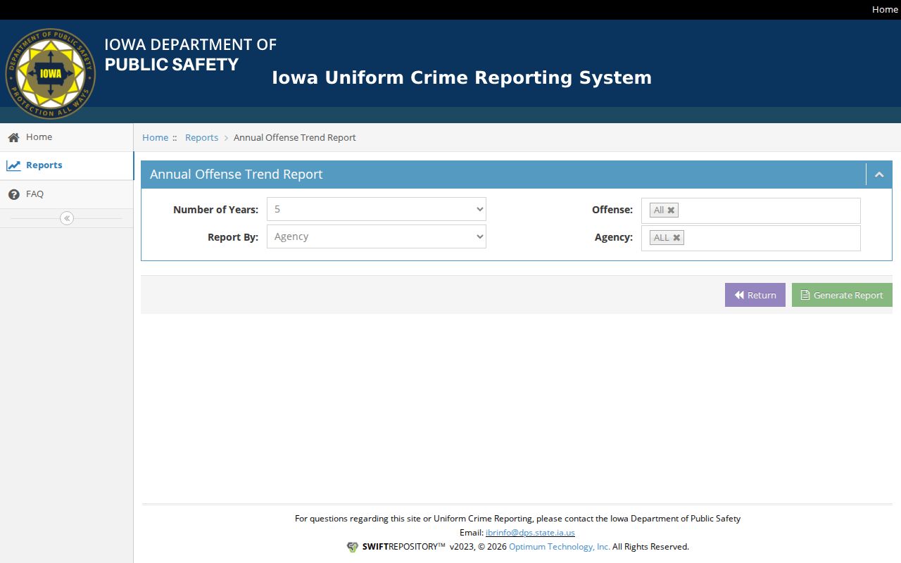 Bancroft criminal records context in the Iowa I-CRIME Annual Trend Report