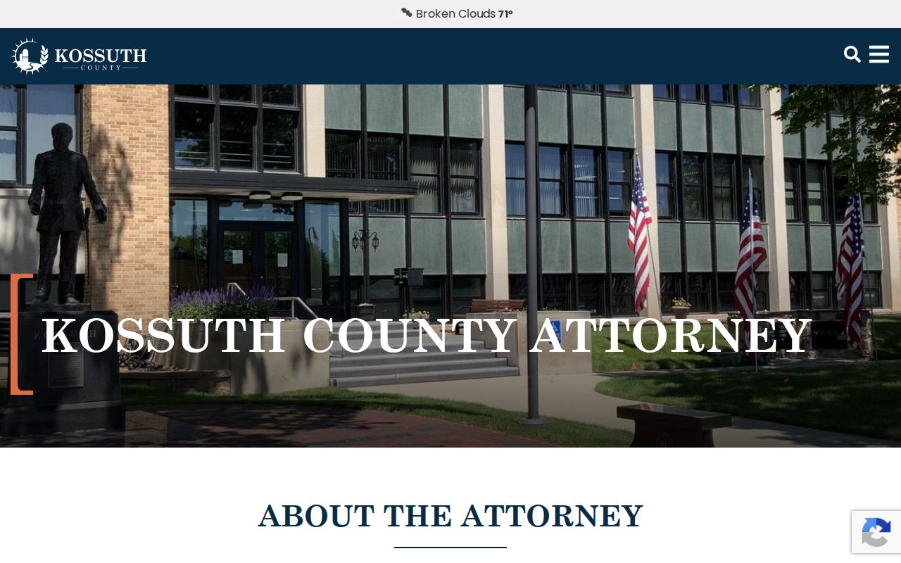 Kossuth County criminal court cases County Attorney page