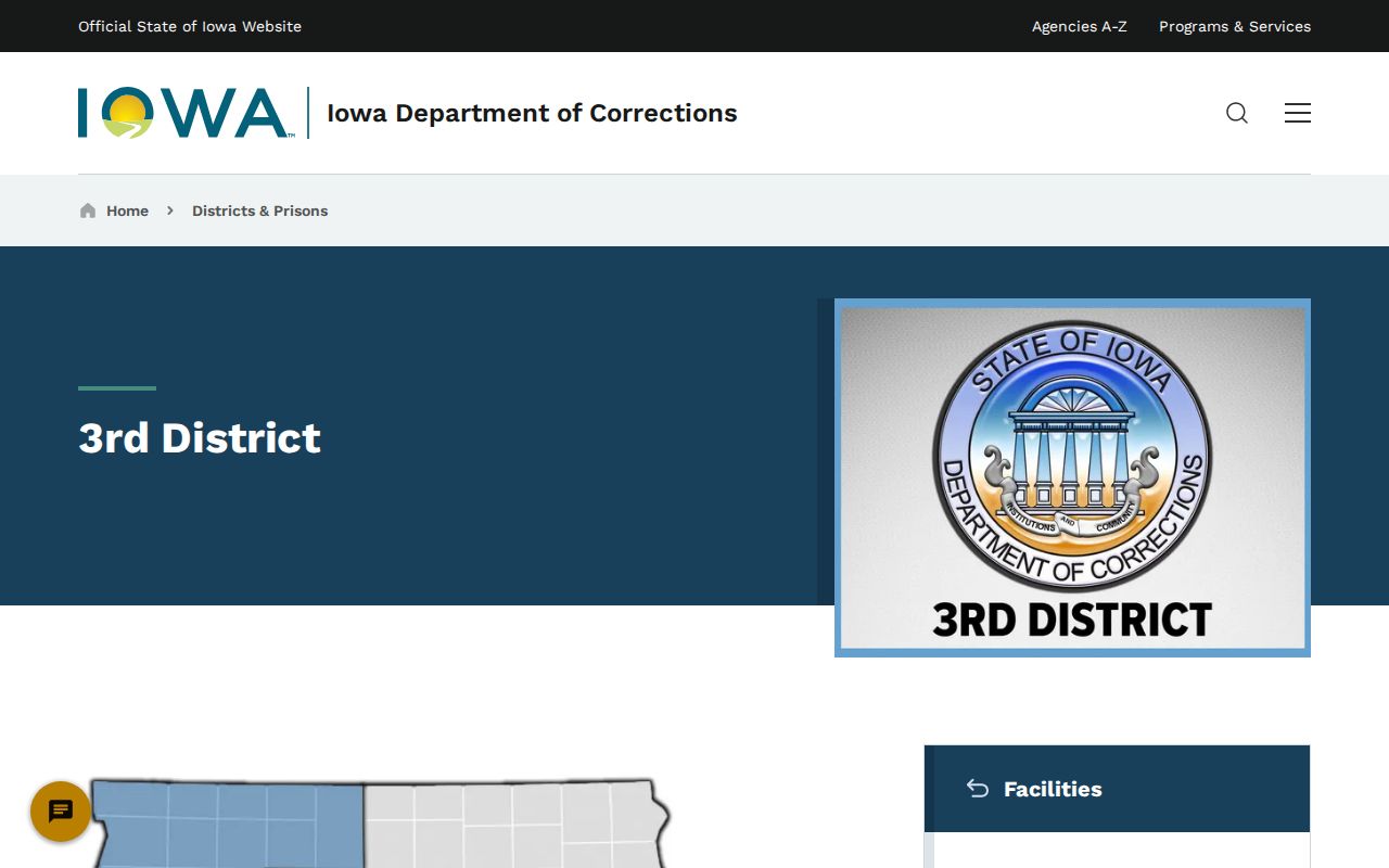 Kossuth County criminal records Iowa DOC Third District supervision
